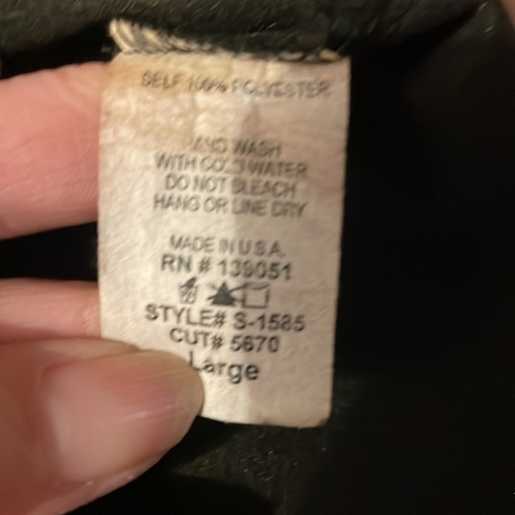 Whimsey black faux leather flare skirt size large - Picture 6 of 6